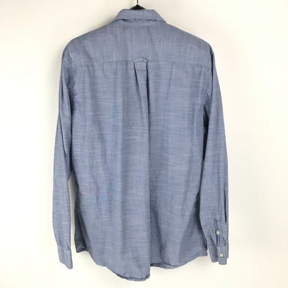 Quiksilver Button Up Shirt Men's XL Long Sleeve 100% Cotton Blue Casual - Picture 5 of 9